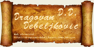 Dragovan Debeljković vizit kartica